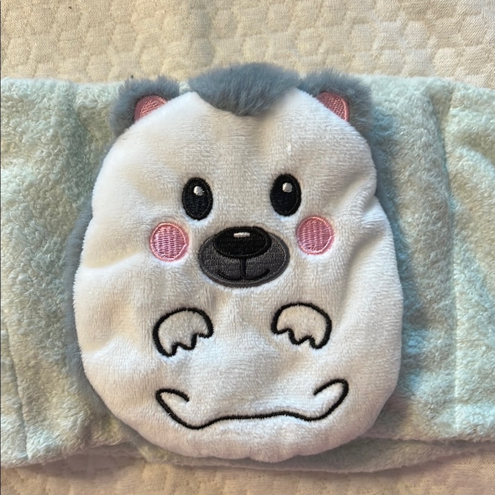 Adorable Gray and White Plush Infant Colic Heating Pad